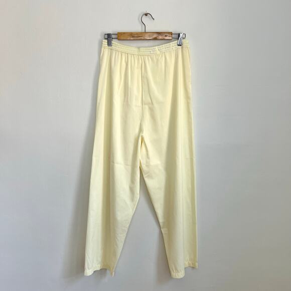 Vintage 50s Barbizon Pajama Set M Yellow Lace Peter Pan Collar Cottagecore - Picture 14 of 16